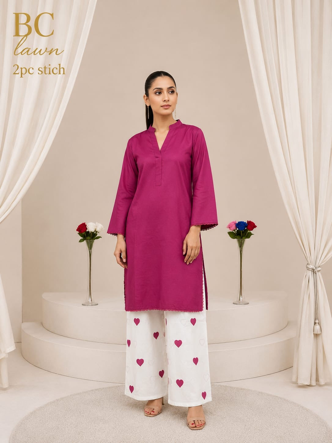 Waniya Noor lawn stitch 2PC