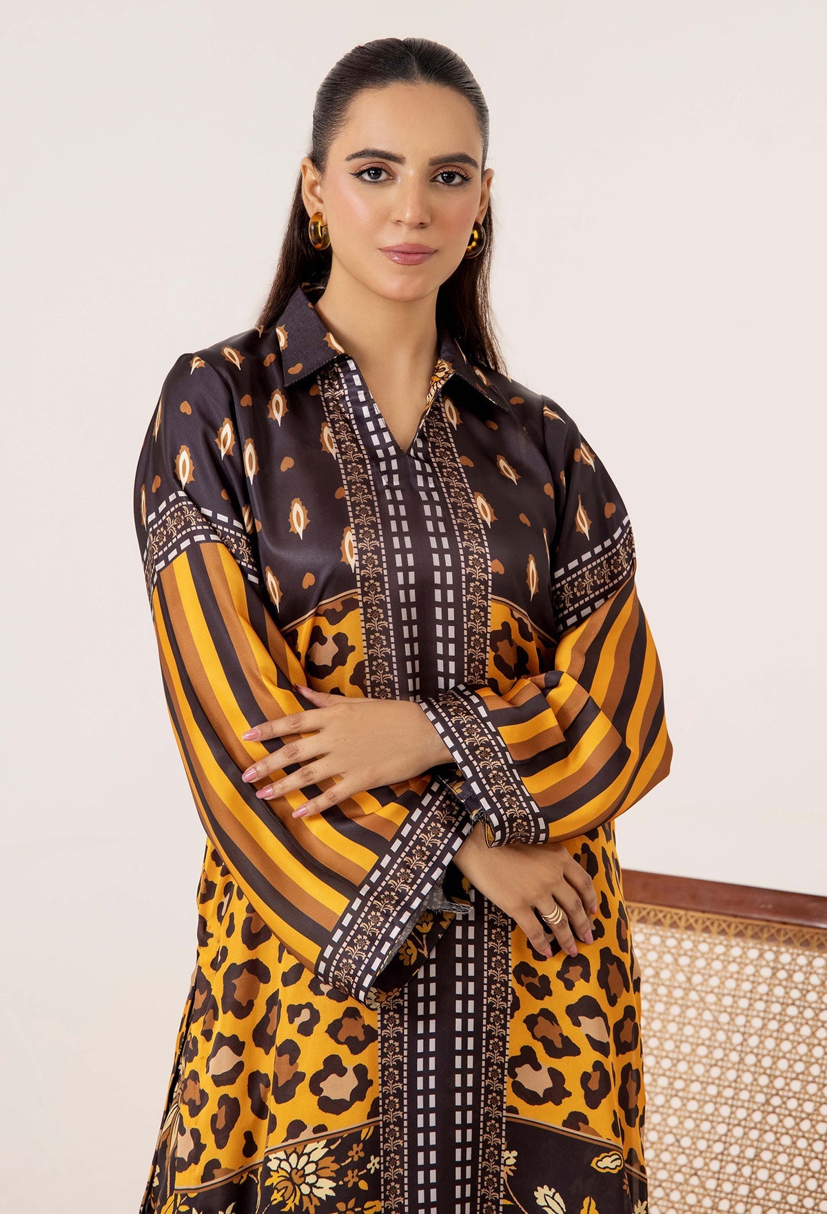 Gul Ahmed YOLO Digital Printed Co-Ords Set (Shirt & Trouser)