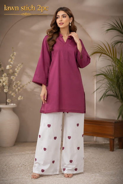 Waniya Noor lawn stitch 2PC
