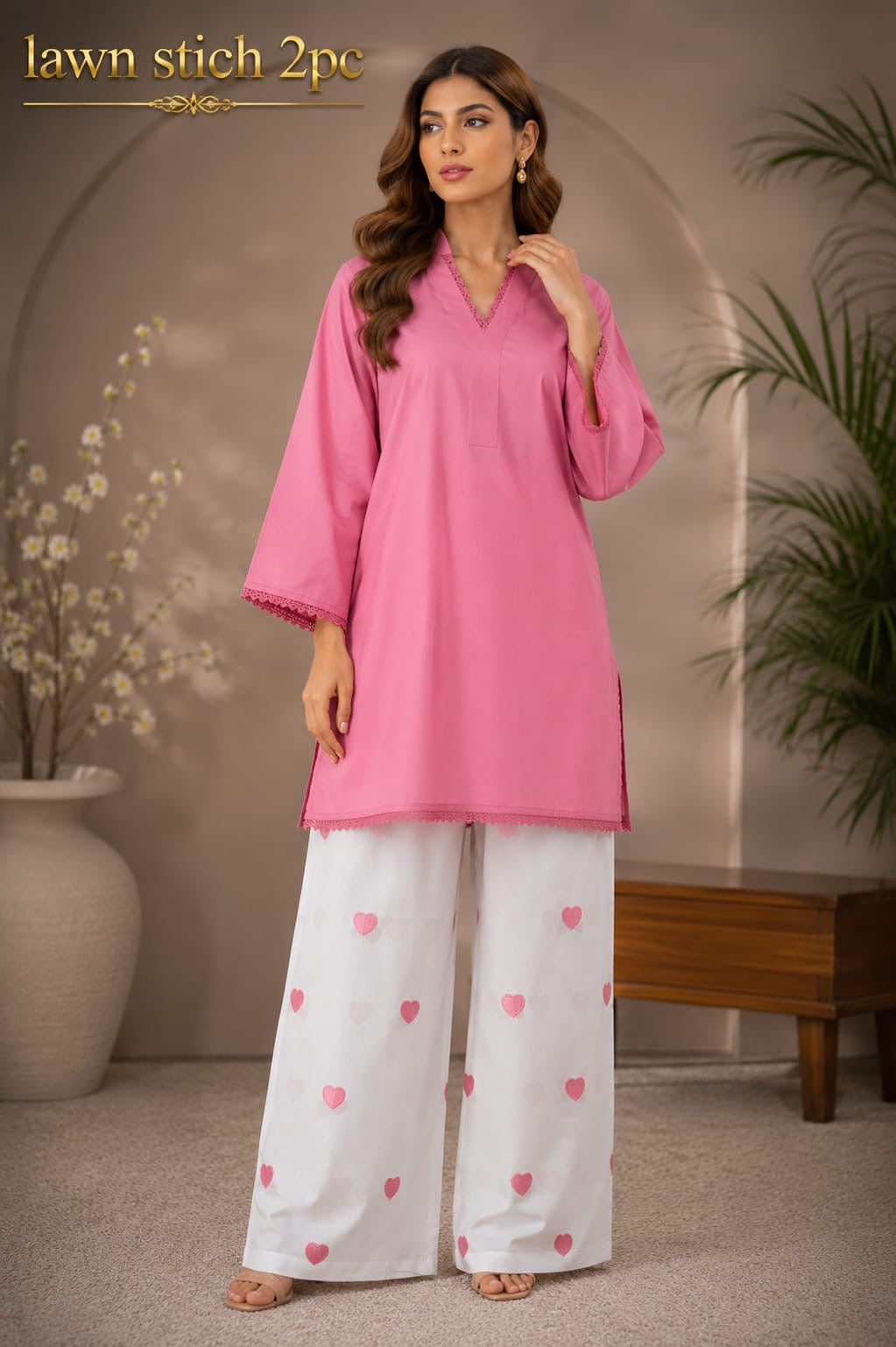 Waniya Noor lawn stitch 2PC