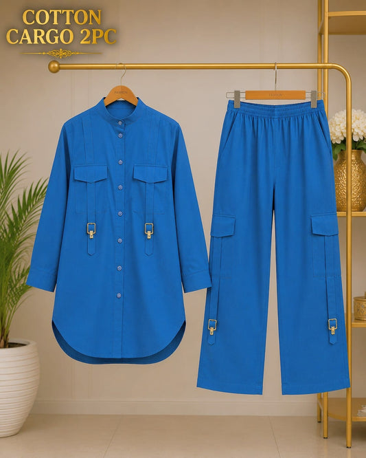 Cotton Cargo Pocket Style 2PC Stitch