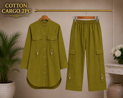 Cotton Cargo Pocket Style 2PC Stitch
