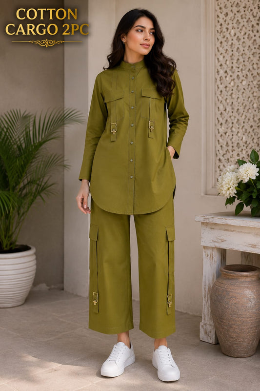 Cotton Cargo Pocket Style 2PC Stitch