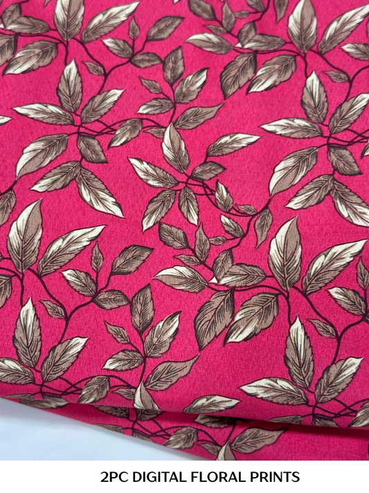 2PC Digital Floral Print