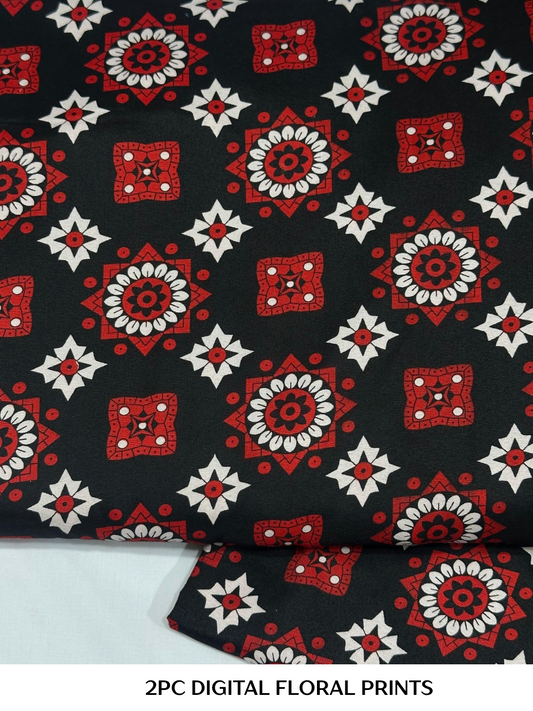2PC Digital Floral Print